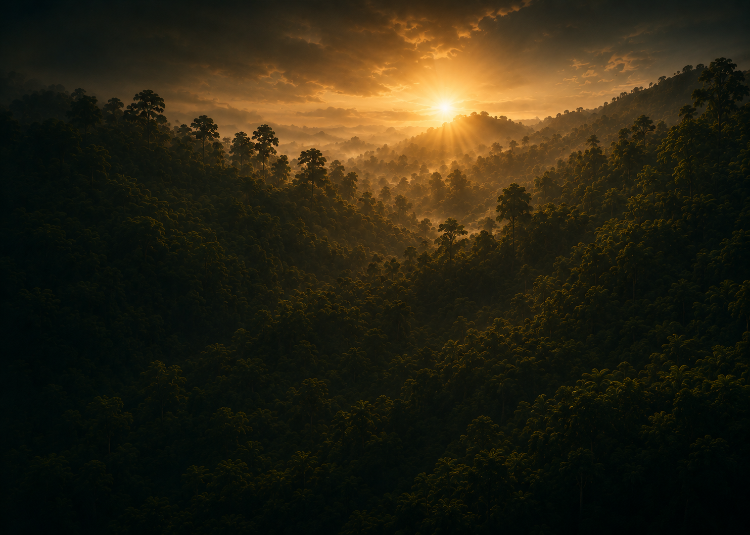 Sunset landscape background