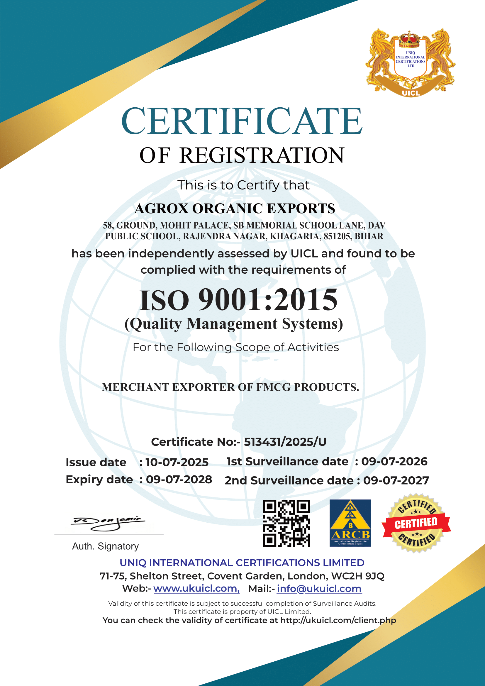 ISO Certificate